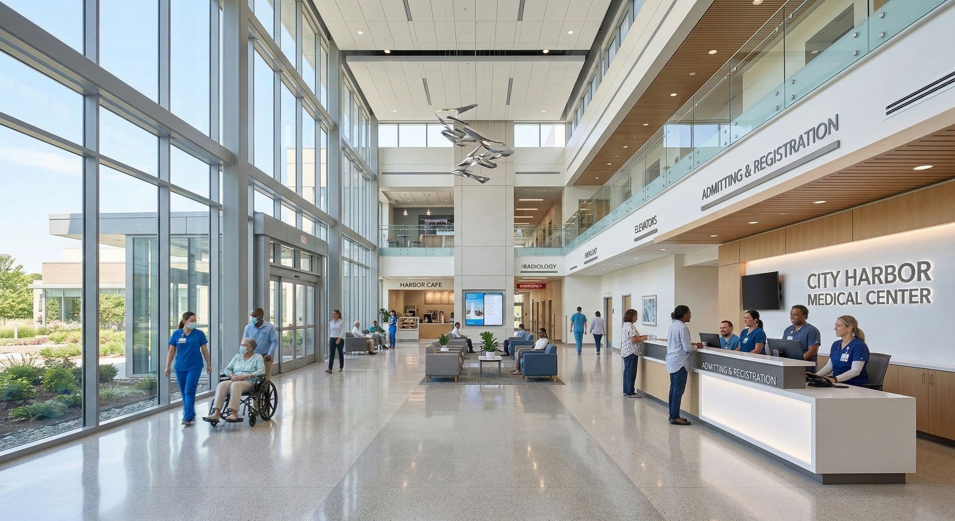 Hospital interventional radiology suite with embolization equipment